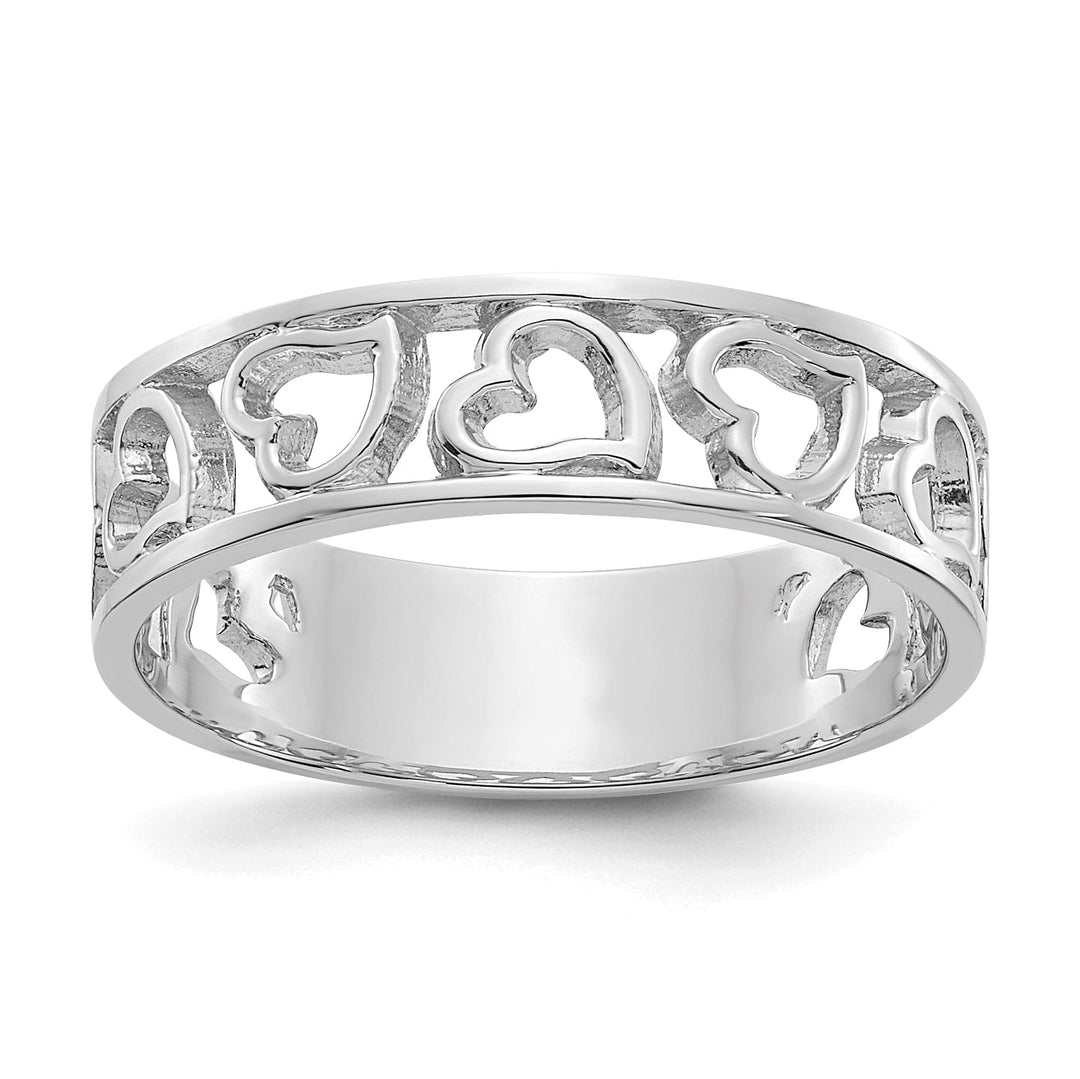 Lovely Rita's Ring Ladies Stock Size 6 Ring Are Refundable 14k White Gold Heart Ring