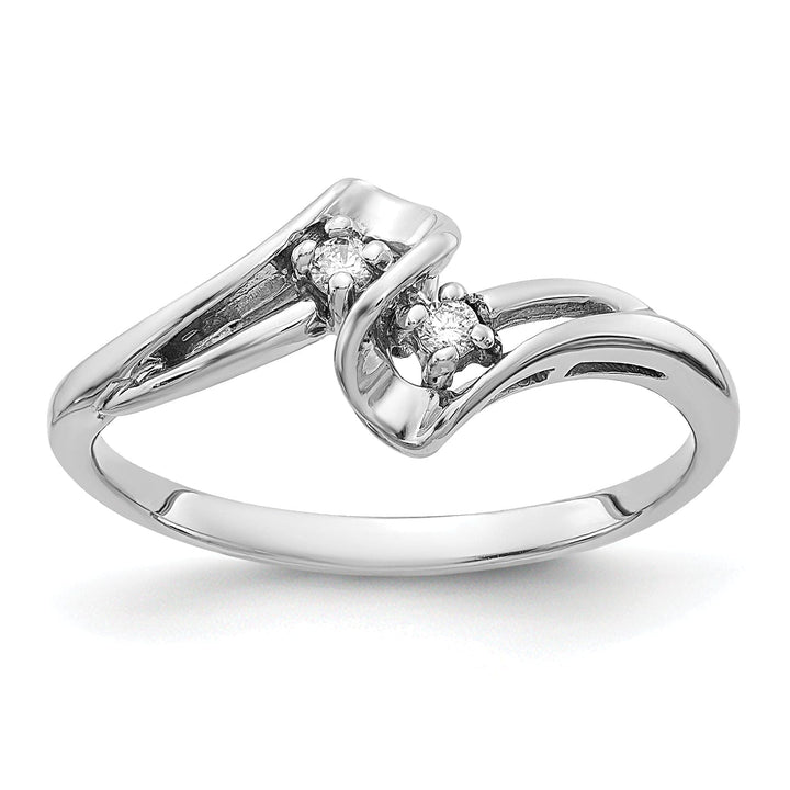 Lovely Rita's Ring Ladies Stock Size 6 Ring Are Refundable 14k White Gold Polished Diamond Ring