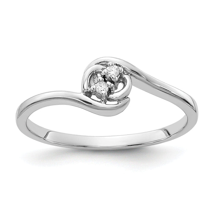 Lovely Rita's Ring Ladies Stock Size 6 Ring Are Refundable 14k White Gold Polished Diamond Ring