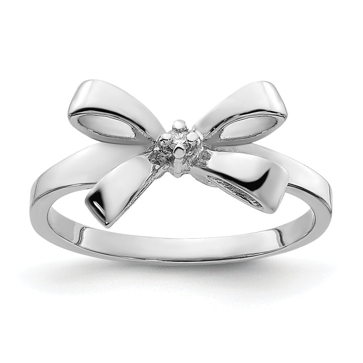 Lovely Rita's Ring Ladies Stock Size 6 Ring Are Refundable 14k White Gold Polished Diamond Ring