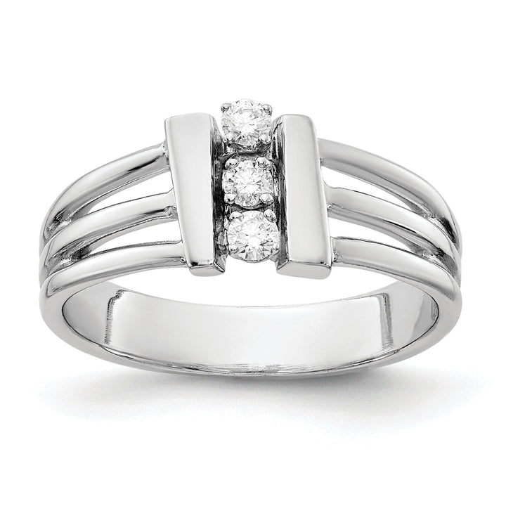 Lovely Rita's Ring Ladies Stock Size 6 Ring Are Refundable 14k White Gold Polished Fancy Diamond Ring