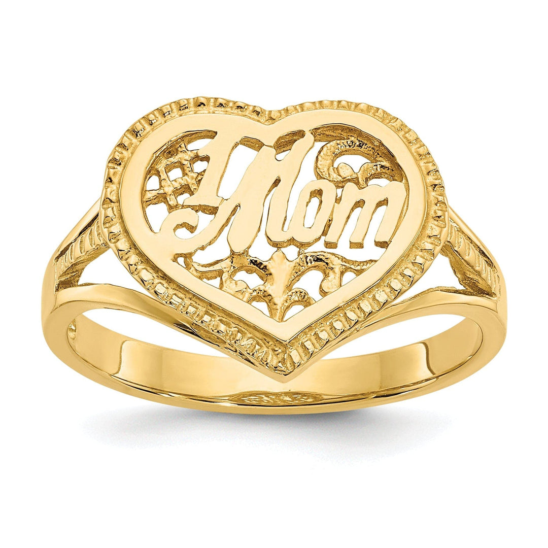Lovely Rita's Ring Ladies Stock Size 6 Ring Are Refundable 14k Yellow Gold #1 Mom in Heart Ring