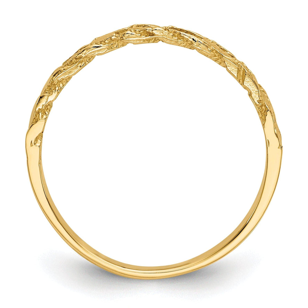 Lovely Rita's Ring Ladies Stock Size 6 Ring Are Refundable 14k Yellow Gold Diamond Cut Rope Ring
