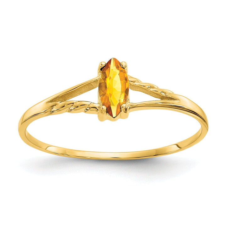 Lovely Rita's Ring Ladies Stock Size 6 Ring Are Refundable 14k Yellow Gold Polished Citrine Birthstone Ring
