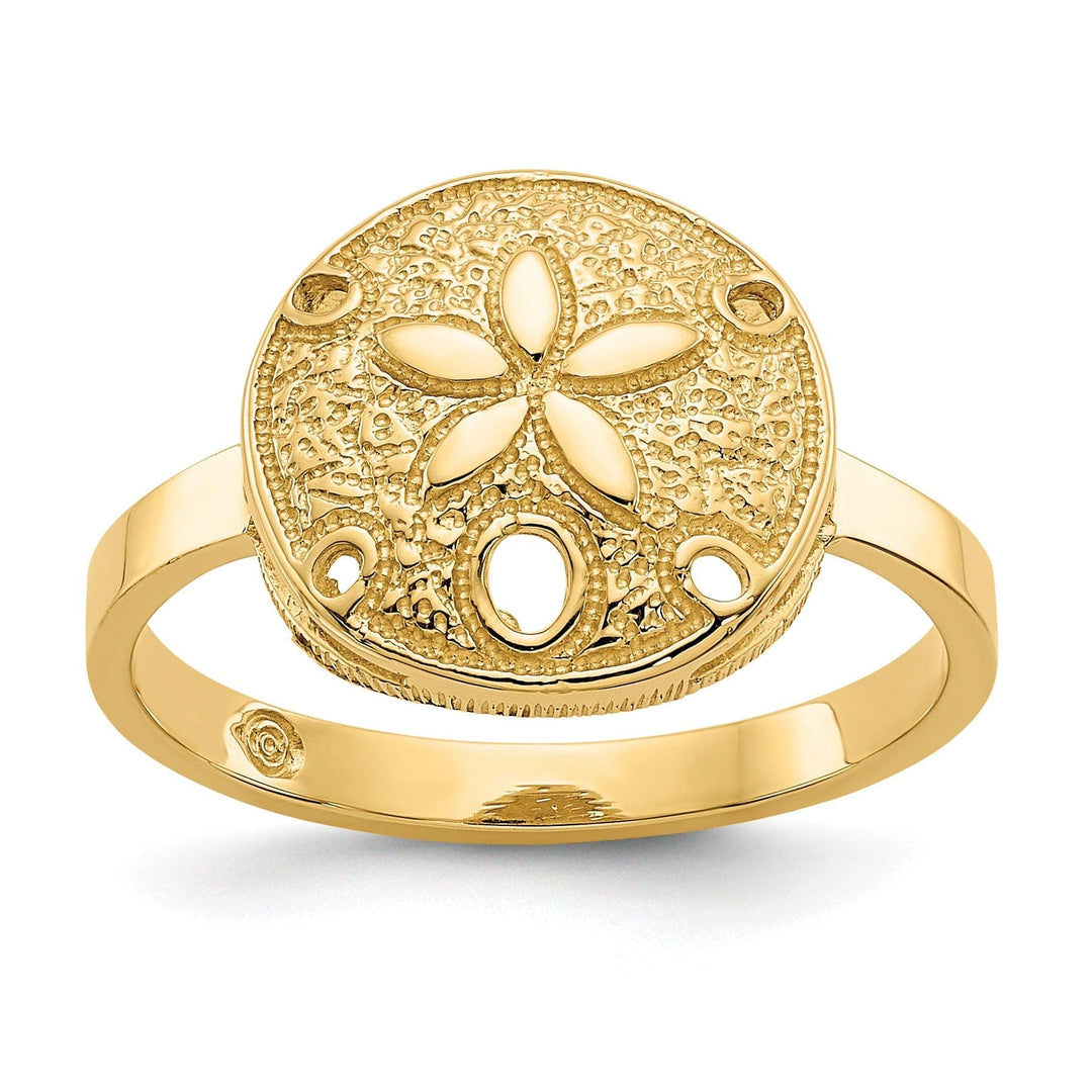 Lovely Rita's Ring Ladies Stock Size 6 Ring Are Refundable 14k Yellow Gold Polished Sand Dollar Ring