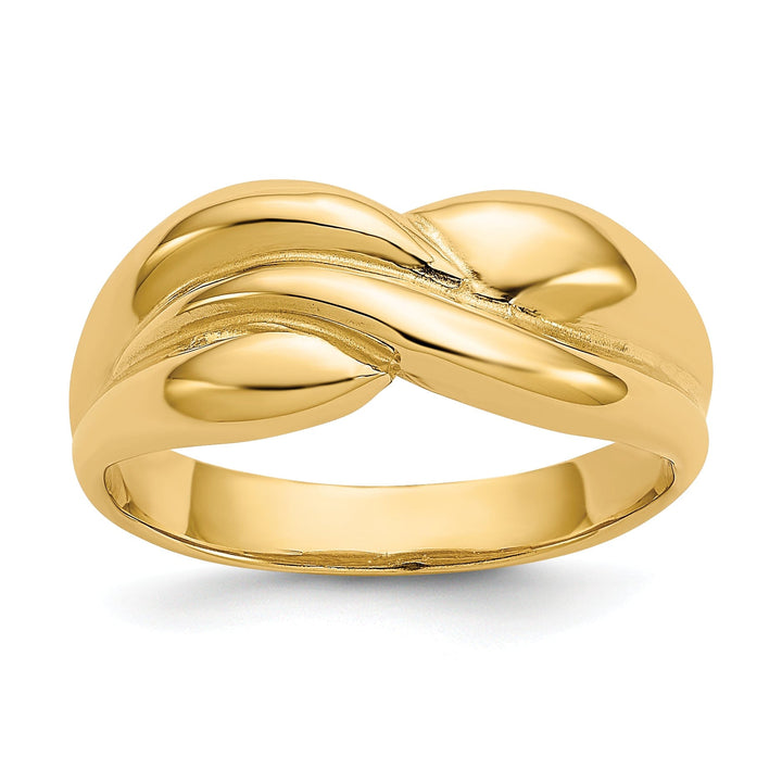Lovely Rita's Ring Ladies Stock Size 6 Ring Are Refundable 14k Yellow Gold Polished Twisted Dome Ring