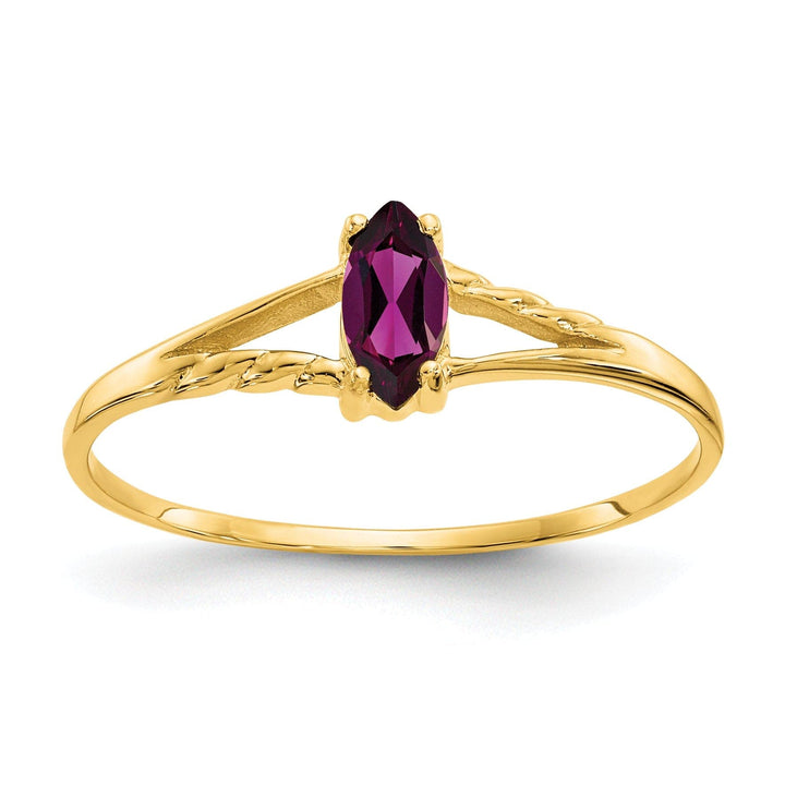 Lovely Rita's Ring Ladies Stock Size 6 Ring Are Refundable 14k Yellow Gold Rhodilite Garnet Birthstone Ring