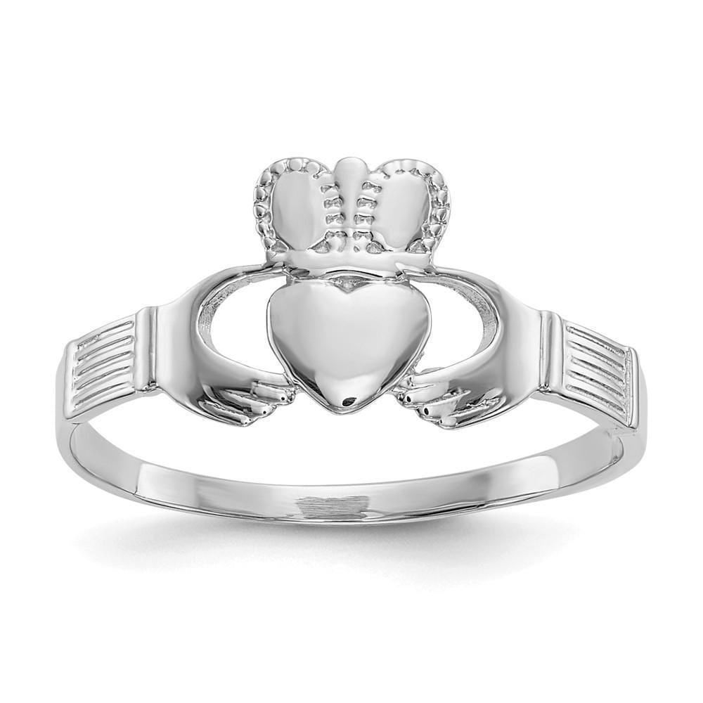Lovely Rita's Ring Ladies Stock Size 6 Ring Are Refundable 14kt ladies white gold claddagh ring