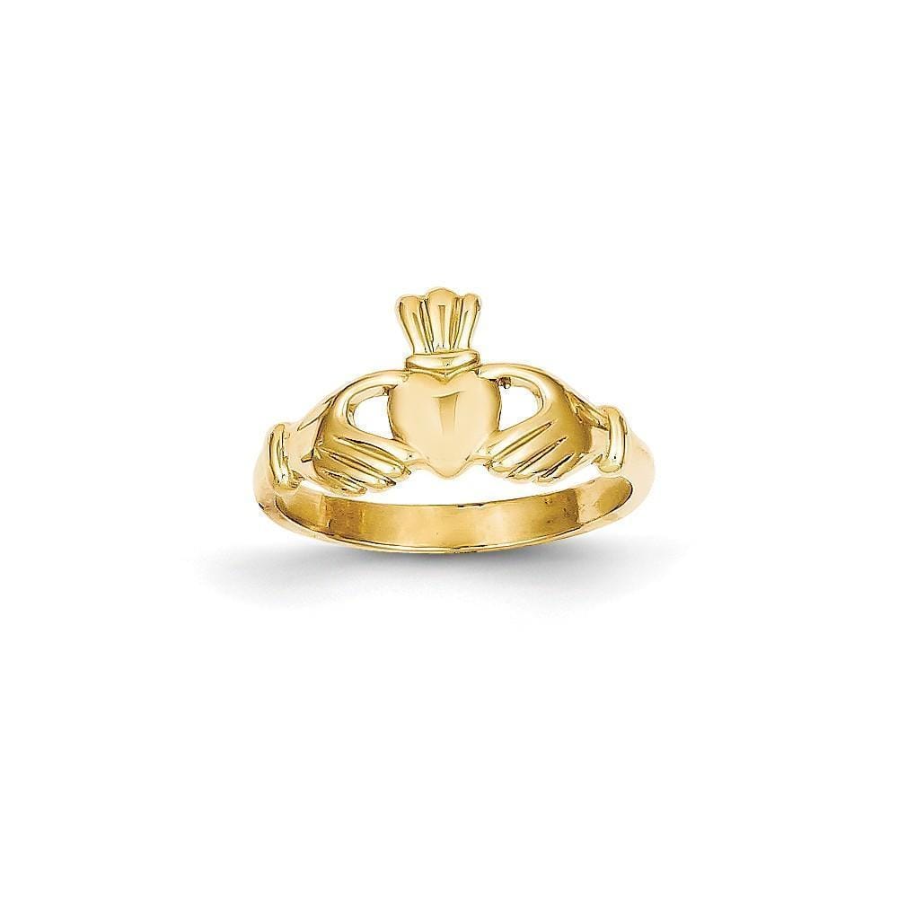 Lovely Rita's Ring Ladies Stock Size 6 Ring Are Refundable 14kt yellow gold polished claddagh ring