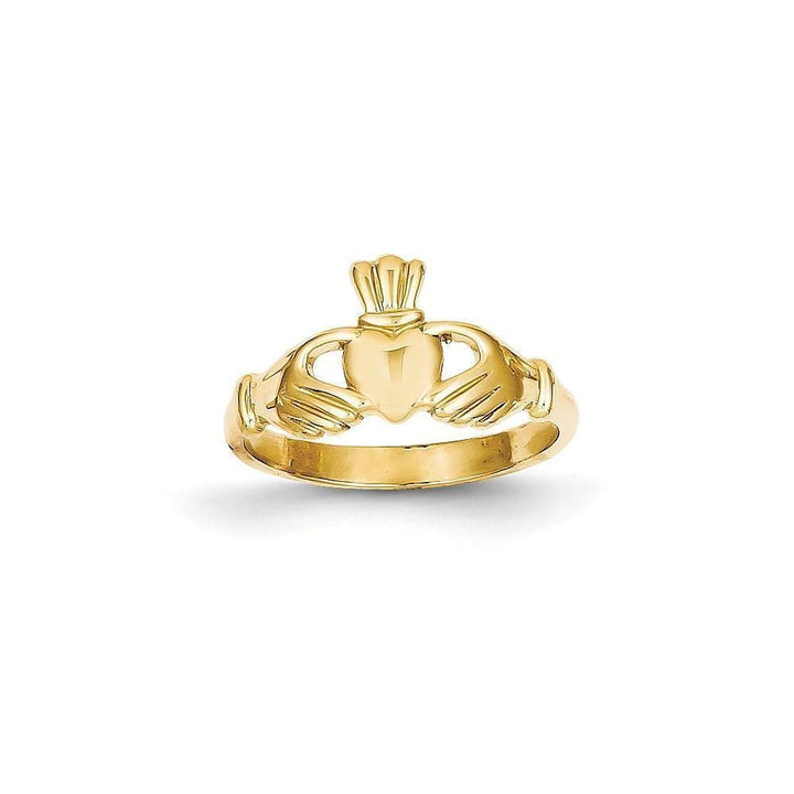 Lovely Rita's Ring Ladies Stock Size 6 Ring Are Refundable 14kt yellow gold polished claddagh ring