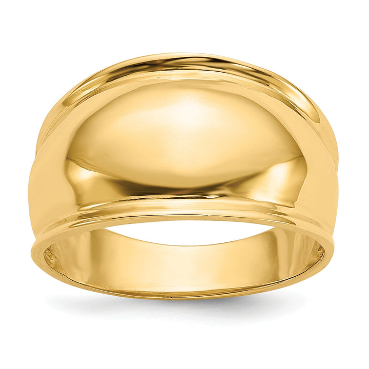 Lovely Rita's Ring Ladies Stock Size 6 Ring Are Refundable 14kt yellow gold ridge edged dome ring
