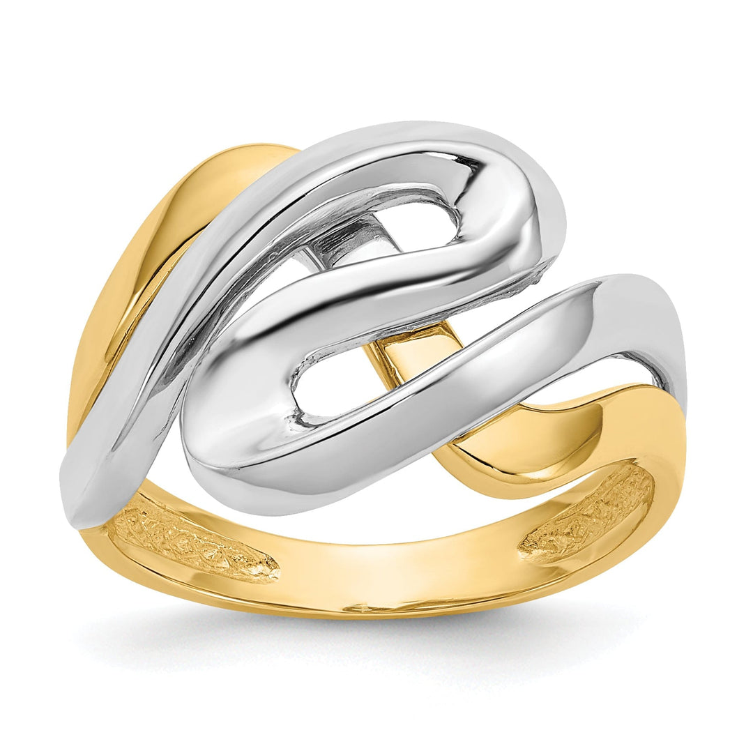 Lovely Rita's Ring Ladies Stock Size 6 Ring Are Refundable 14kt yellow rhodium gold swirl design ring