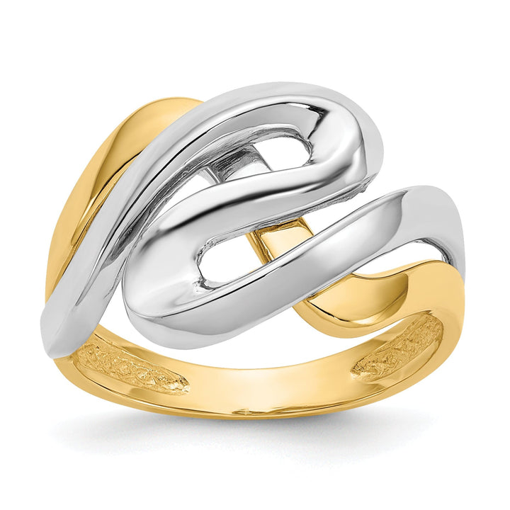 Lovely Rita's Ring Ladies Stock Size 6 Ring Are Refundable 14kt yellow rhodium gold swirl design ring