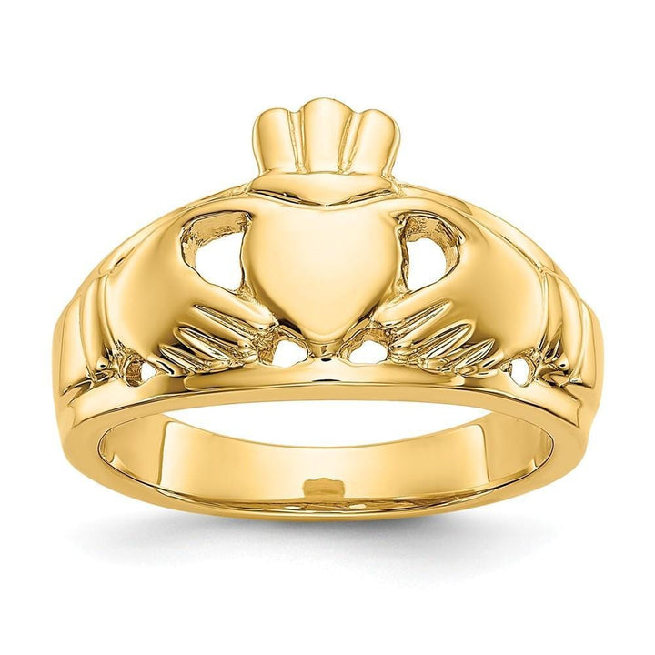 Lovely Rita's Ring Ladies Stock Size 6 Ring Are Refundable Ladies polished 14kt yellow gold claddagh ring