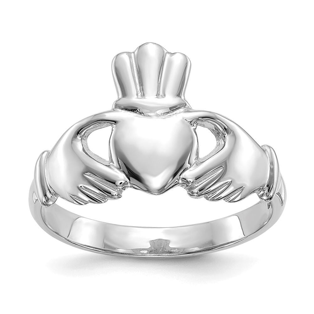 Lovely Rita's Ring Ladies Stock Size 6 Ring Are Refundable Ladies white 14kt gold claddagh ring