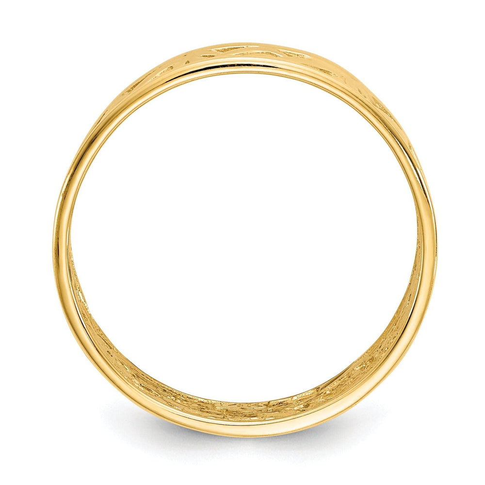 Lovely Rita's Ring Ladies Stock Size 7 Ring Are Refundable 14k Yellow Gold Polished Celtic Knot Band Ring