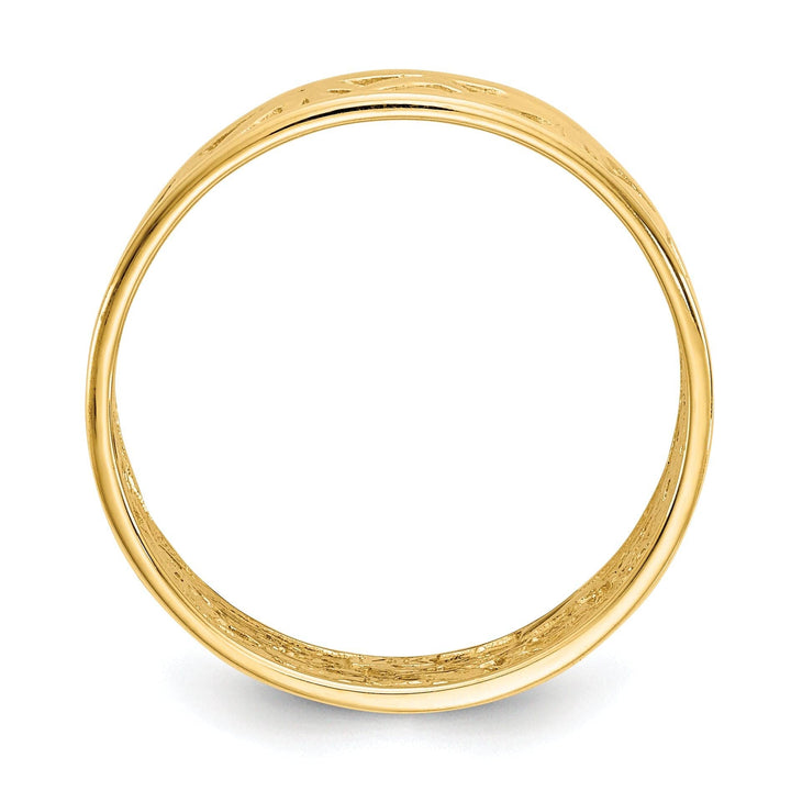 Lovely Rita's Ring Ladies Stock Size 7 Ring Are Refundable 14k Yellow Gold Polished Celtic Knot Band Ring