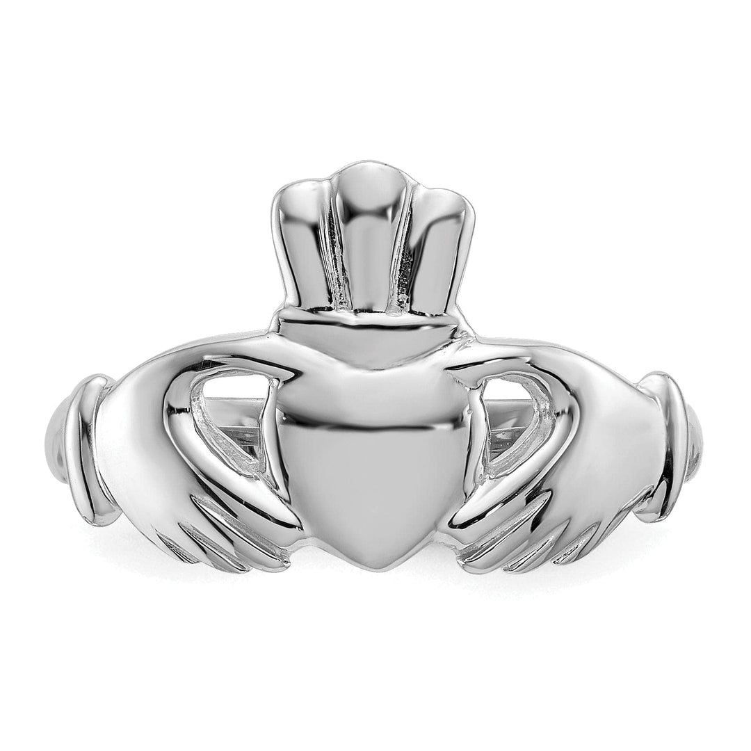 Lovely Rita's Ring Ladies white 14kt gold claddagh ring
