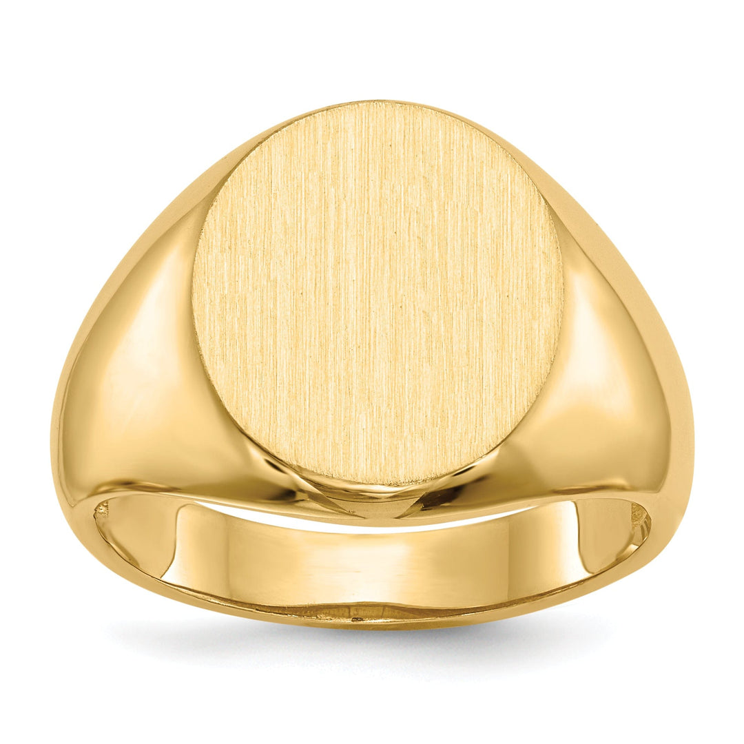 Lovely Rita's Ring No Engraving 14k Yellow Gold Men's Polished Signet Ring
