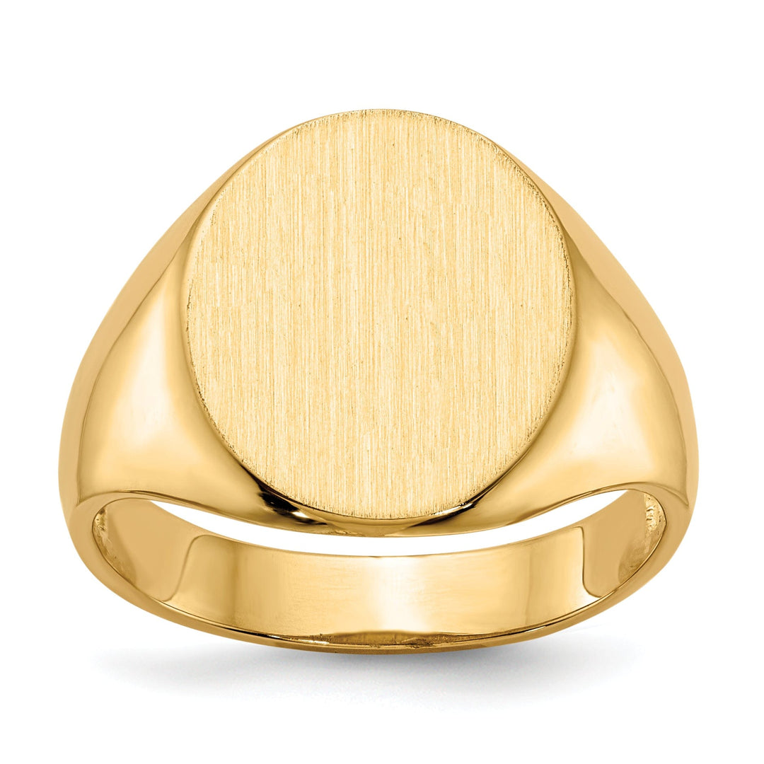 Lovely Rita's Ring No Engraving 14k Yellow Gold Men's Polished Signet Ring