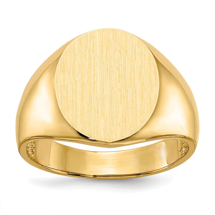 Lovely Rita's Ring No Engraving 14k Yellow Gold Men's Polished Signet Ring