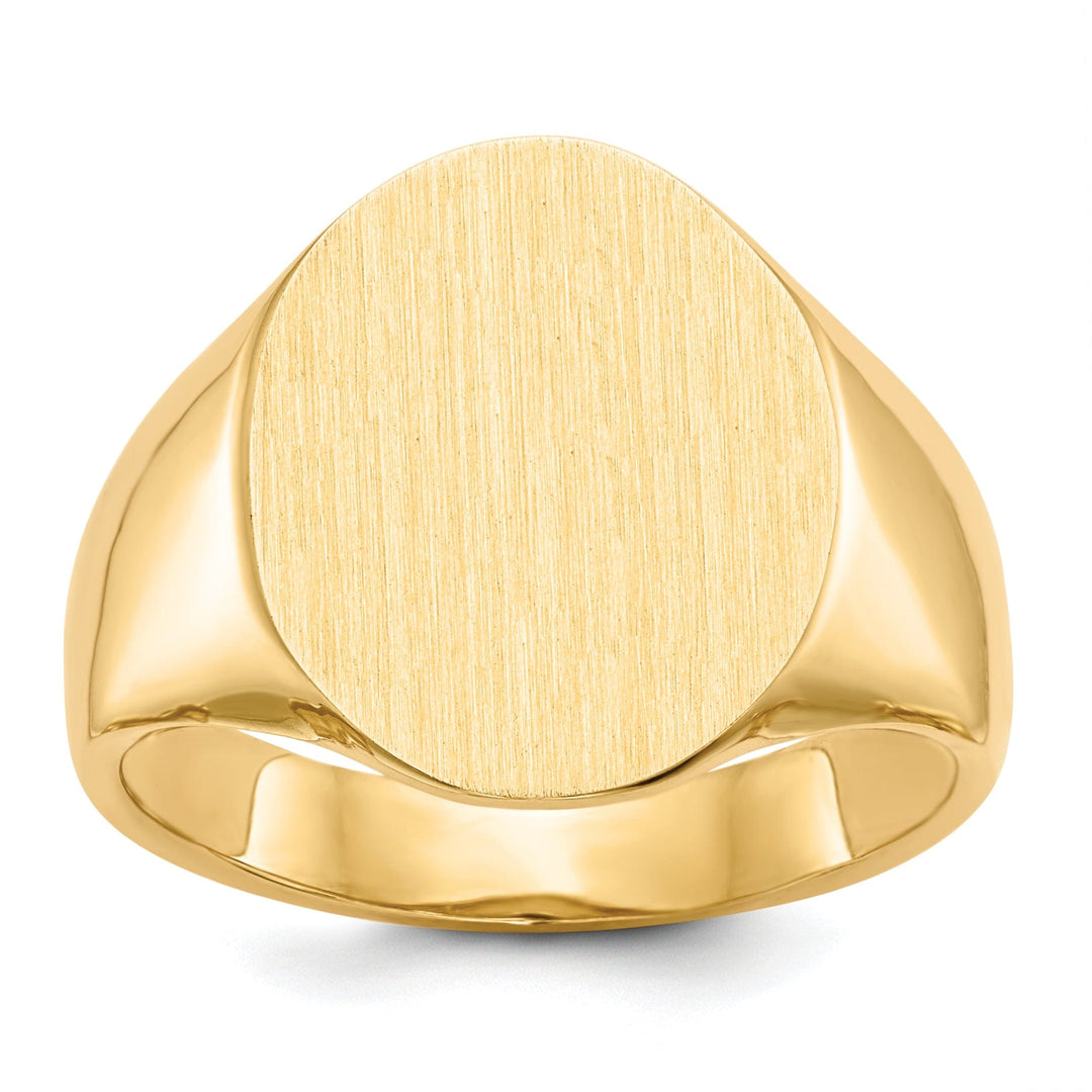 Lovely Rita's Ring No Engraving 14k Yellow Gold Men's Polished Signet Ring