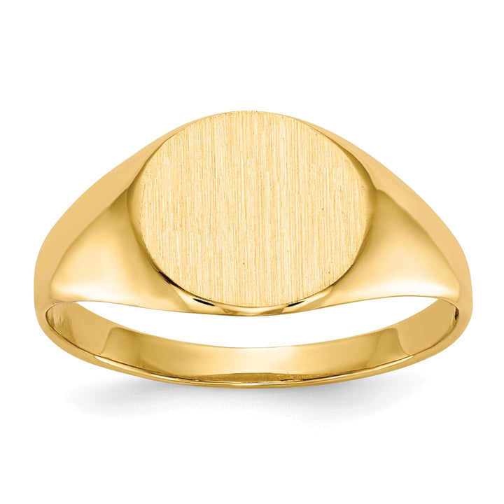 Lovely Rita's Ring No Engraving 14k Yellow Gold Open Back Signet Ring