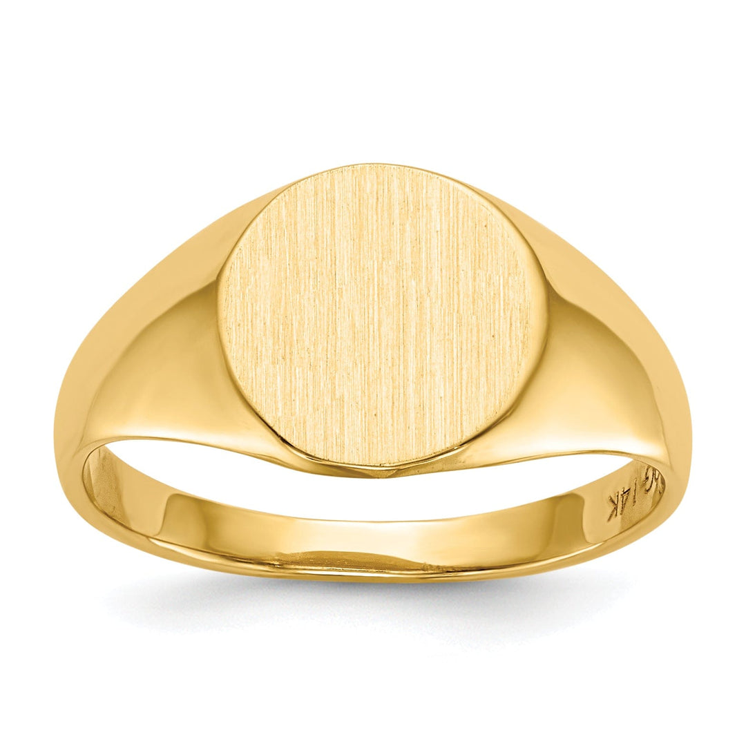 Lovely Rita's Ring No Engraving 14k Yellow Gold Open Back Signet Ring
