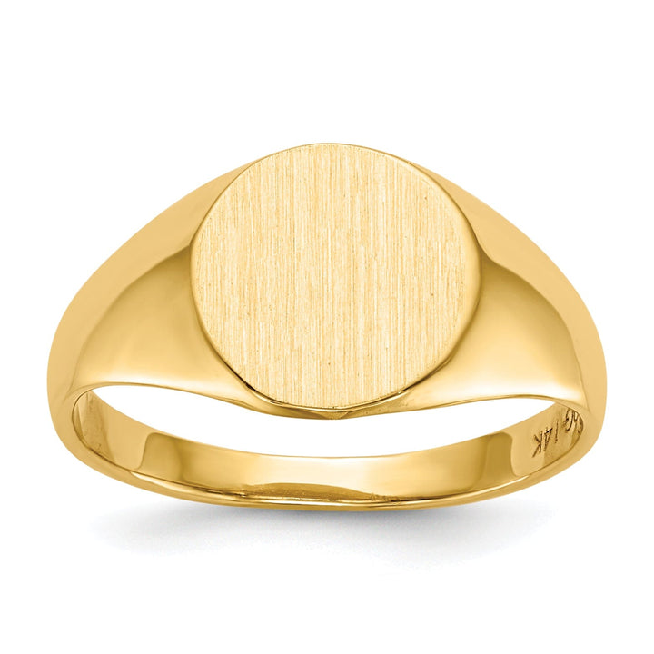 Lovely Rita's Ring No Engraving 14k Yellow Gold Open Back Signet Ring