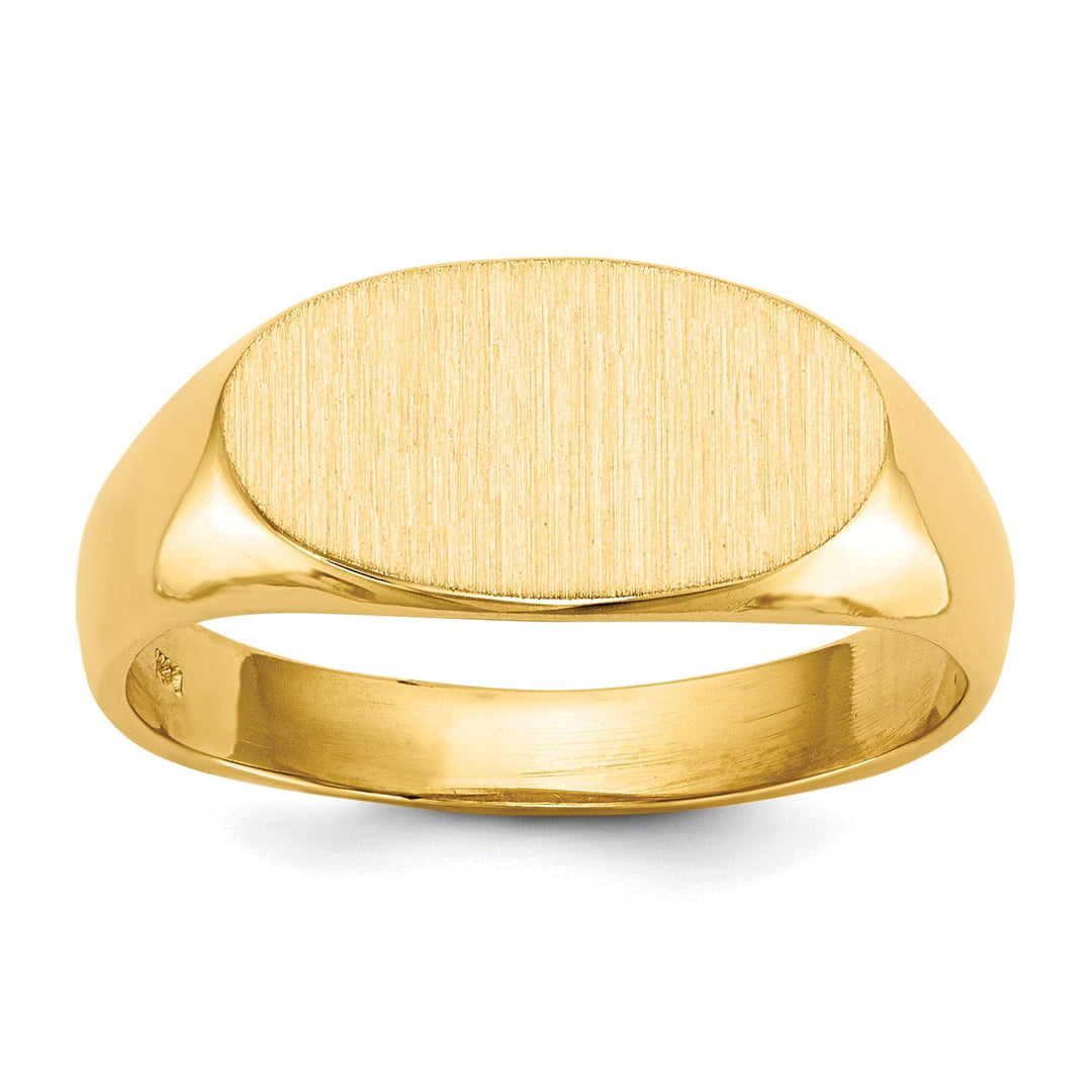 Lovely Rita's Ring No Engraving 14k Yellow Gold Open Back Signet Ring