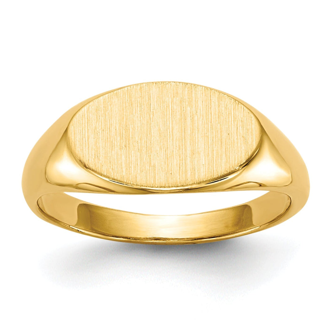Lovely Rita's Ring No Engraving 14k Yellow Gold Open Back Signet Ring