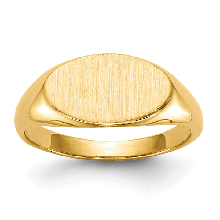 Lovely Rita's Ring No Engraving 14k Yellow Gold Open Back Signet Ring