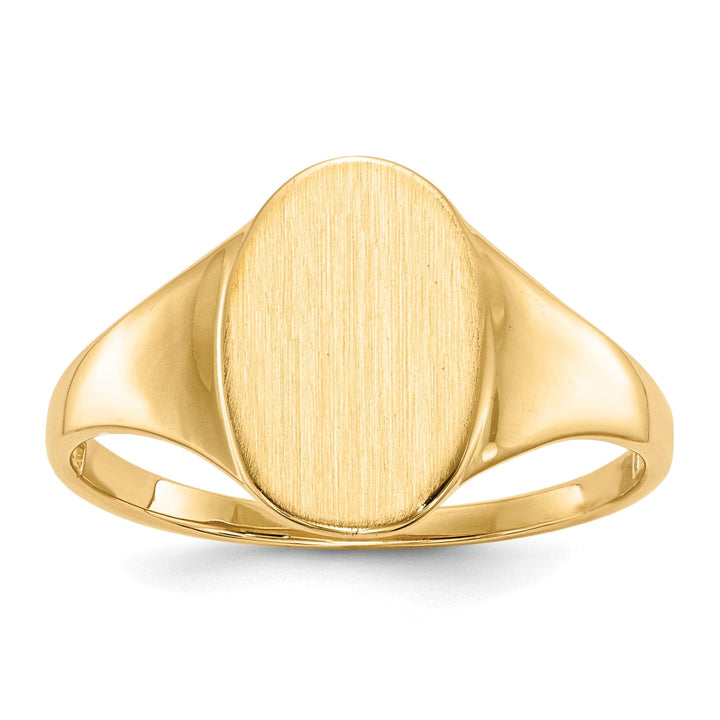 Lovely Rita's Ring No Engraving 14k Yellow Gold Open Back Signet Ring