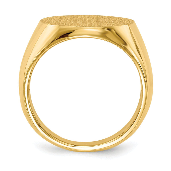Lovely Rita's Ring No Engraving 14k Yellow Gold Solid Back Signet Ring