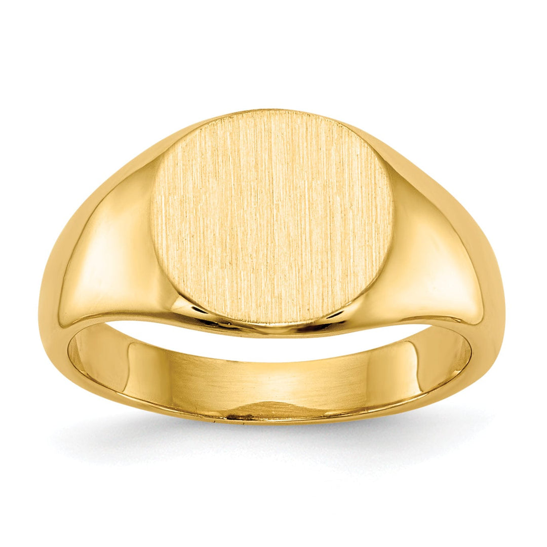 Lovely Rita's Ring No Engraving 14k Yellow Gold Solid Back Signet Ring