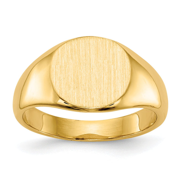Lovely Rita's Ring No Engraving 14k Yellow Gold Solid Back Signet Ring