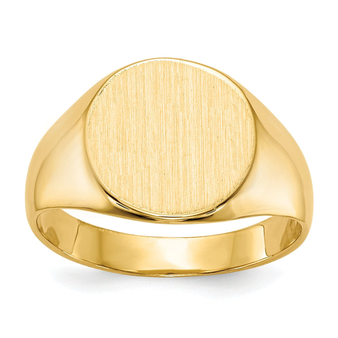 Lovely Rita's Ring No Engraving 14k Yellow Gold Solid Back Signet Ring