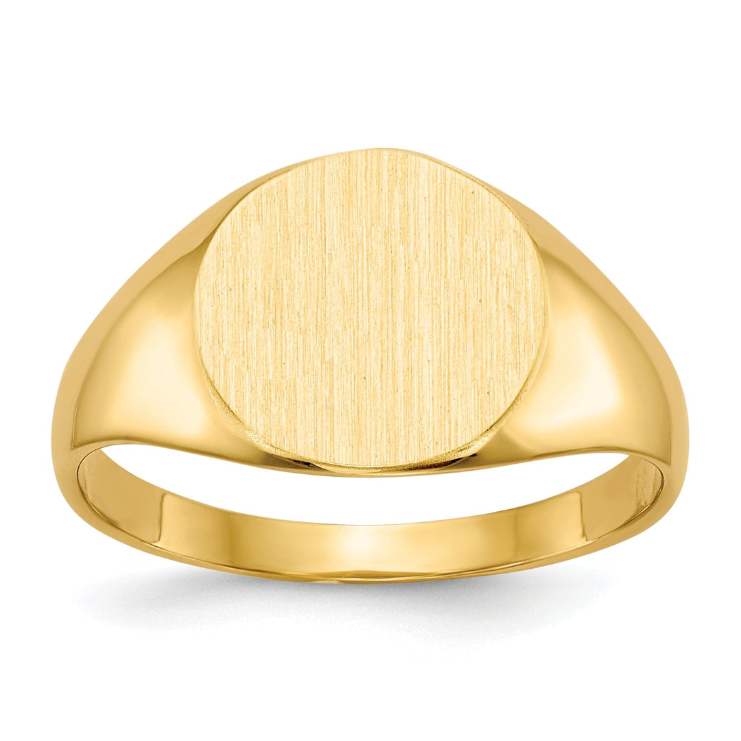 Lovely Rita's Ring No Engraving 14k Yellow Gold Solid Back Signet Ring