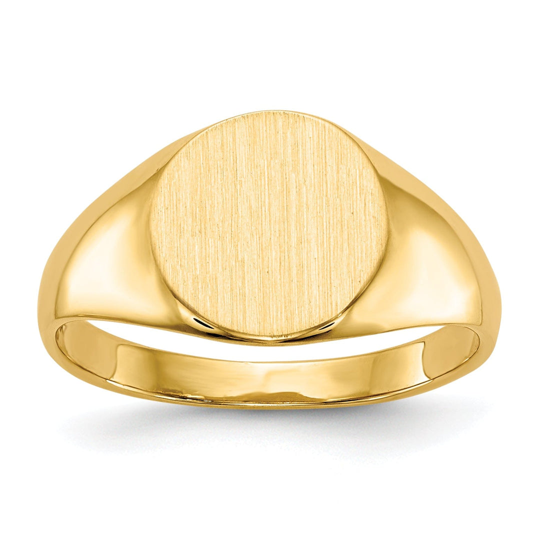 Lovely Rita's Ring No Engraving 14k Yellow Gold Solid Back Signet Ring