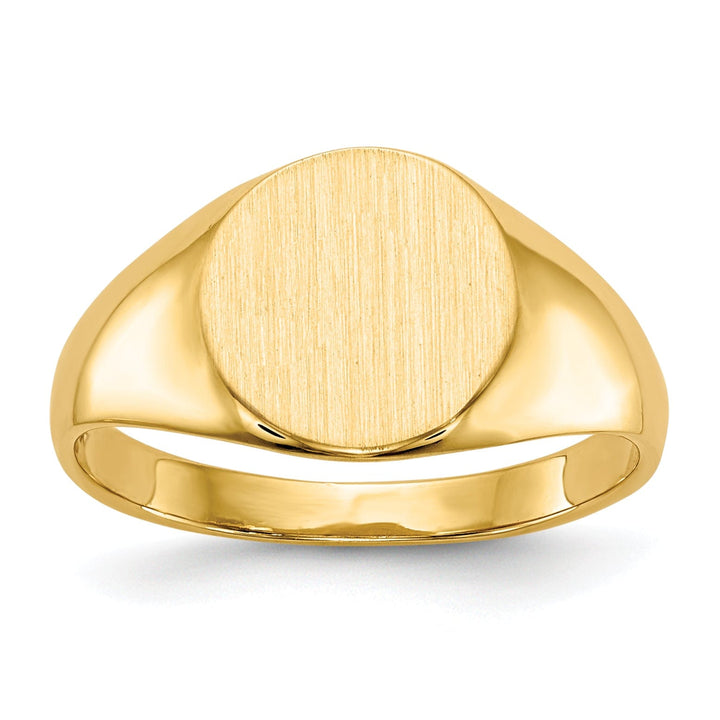 Lovely Rita's Ring No Engraving 14k Yellow Gold Solid Back Signet Ring