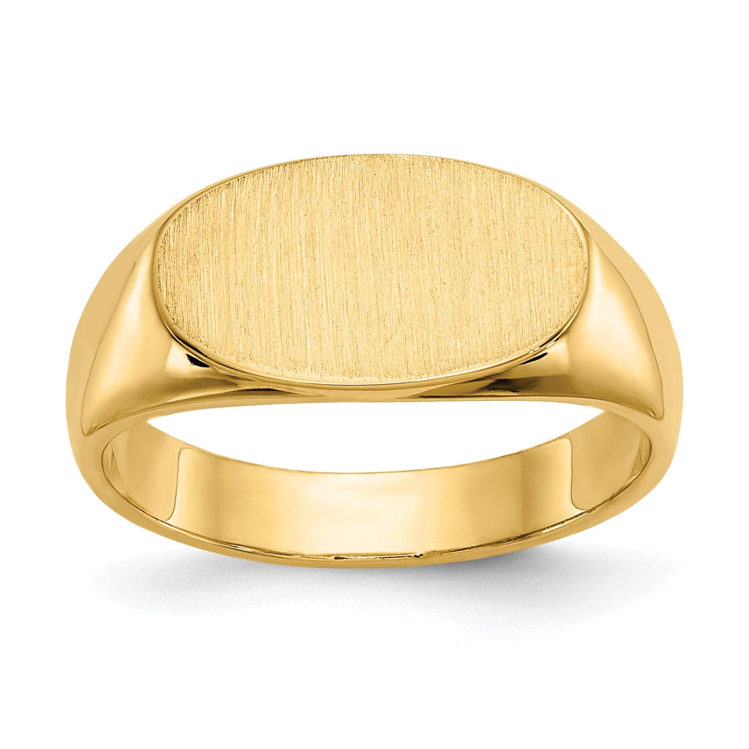 Lovely Rita's Ring No Engraving 14k Yellow Gold Solid Back Signet Ring