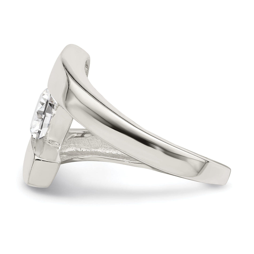 Lovely Rita's Ring Silver Solitaire Round Cubic Zirconia Ring