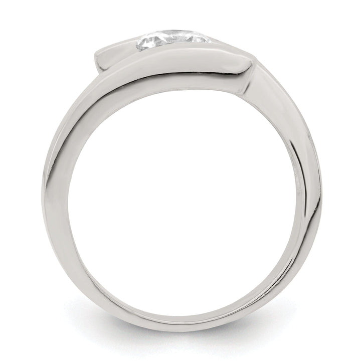 Lovely Rita's Ring Silver Solitaire Round Cubic Zirconia Ring
