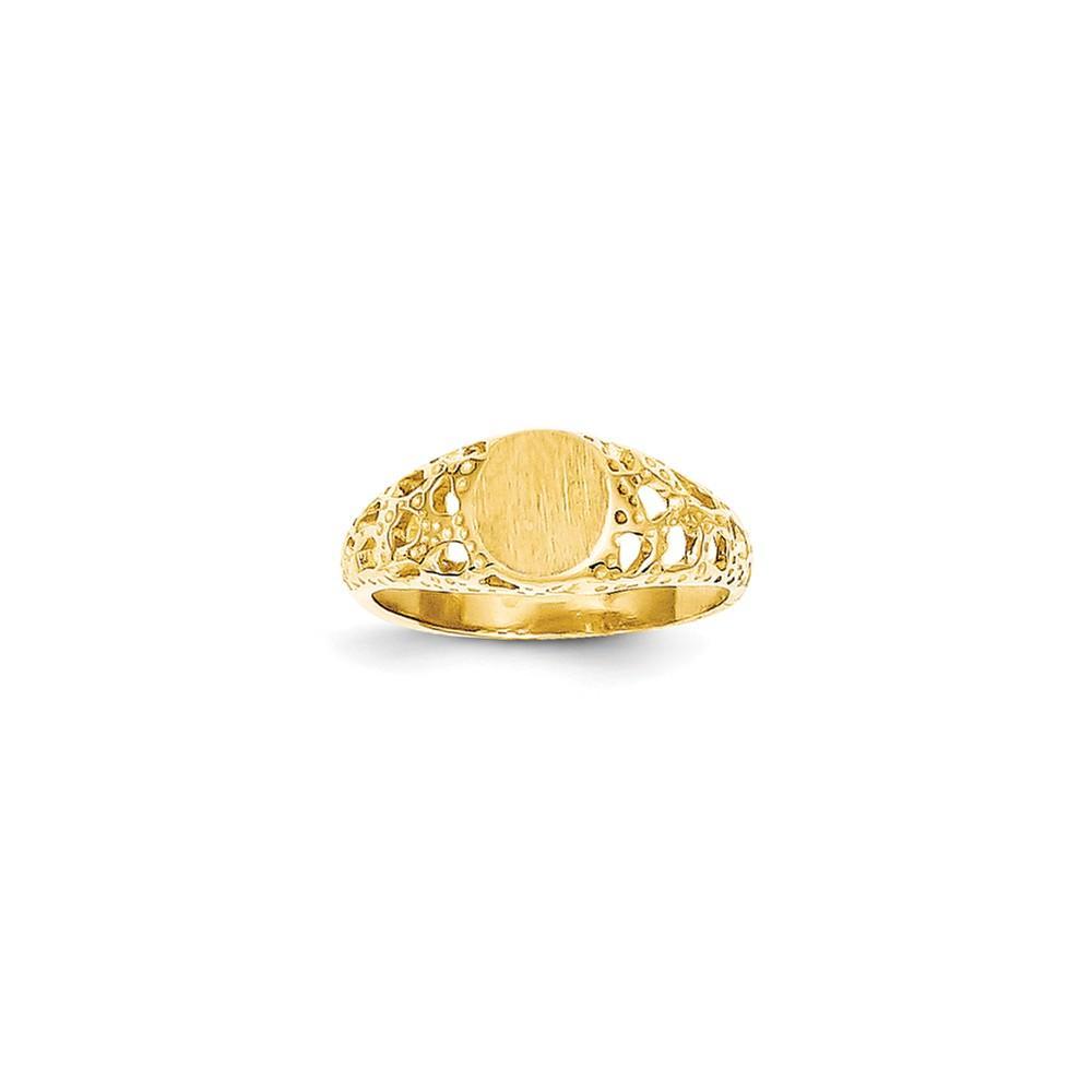 Lovely Rita's Ring Size 1 Custom Sizing Final Sale / No Engraving Needed 14k Yellow Gold Signet Children's Ring