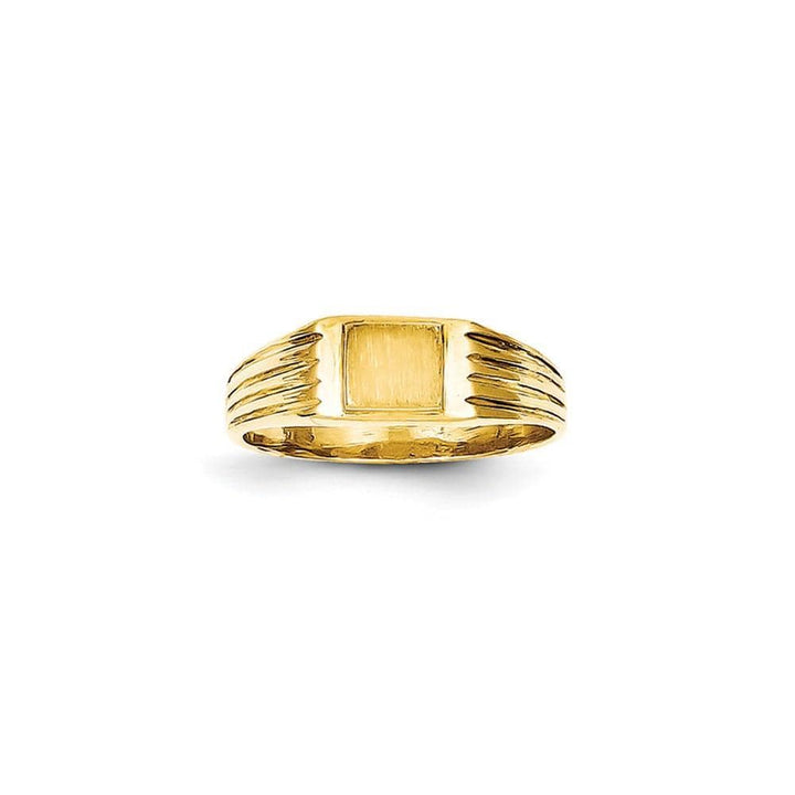 Lovely Rita's Ring Size 1 Custom Sizing Final Sale / No Engraving Needed 14k Yellow Gold Signet Children's Ring