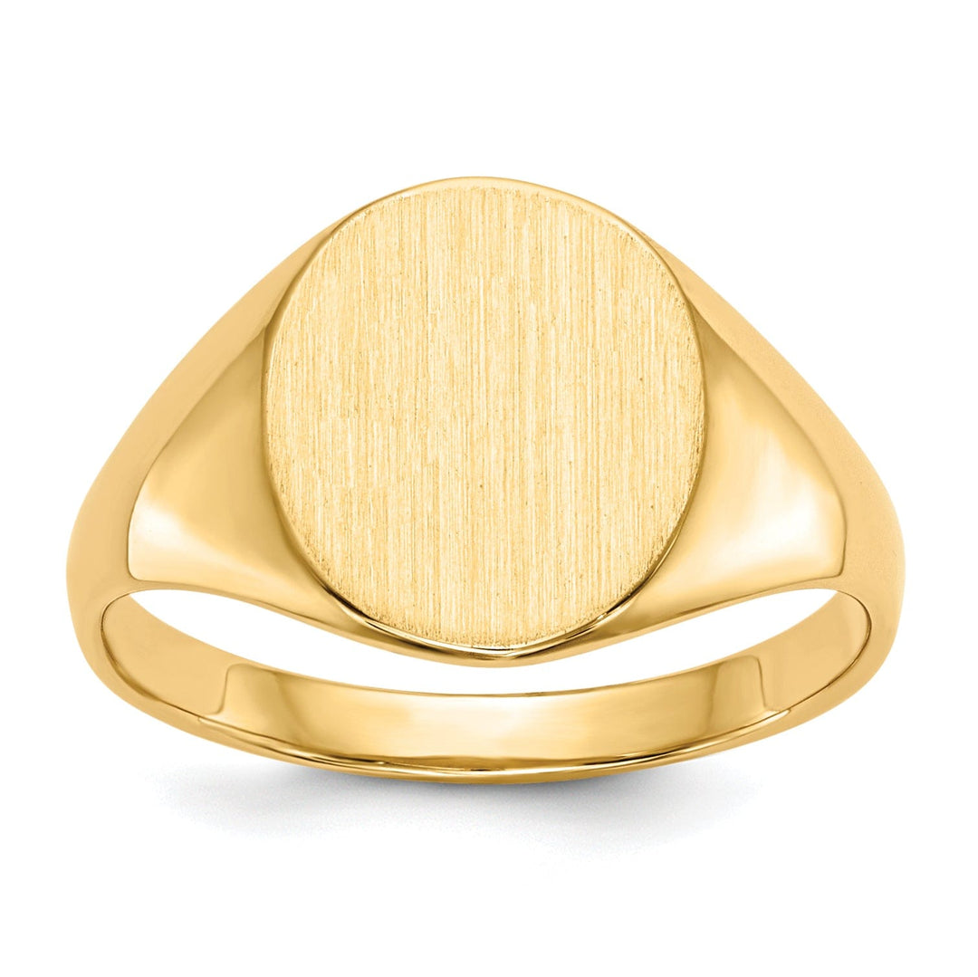 Lovely Rita's Ring Size 3 Custom Sizing Final Sale / No Engraving Needed 14k Yellow Gold Brushed Solid Polished Signet Ring
