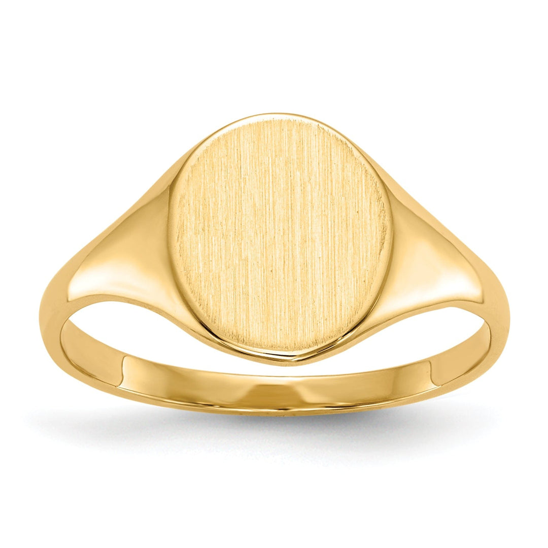 Lovely Rita's Ring Size 4 Custom Sizing Final Sale / No Engraving Needed 14k Yellow Gold Brushed Solid Polished Signet Ring
