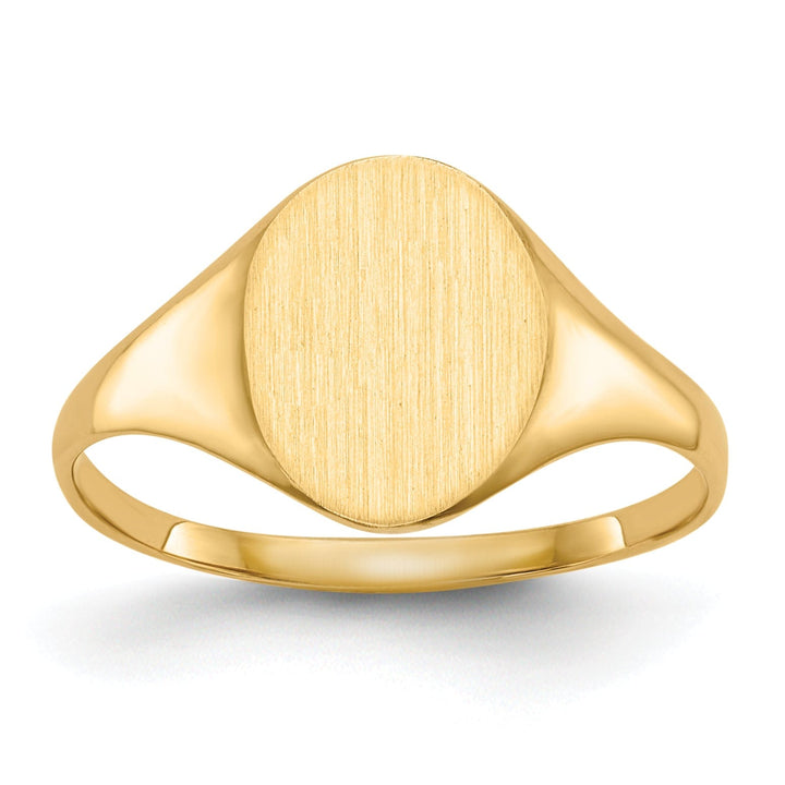 Lovely Rita's Ring Size 4 Custom Sizing Final Sale / No Engraving Needed 14k Yellow Gold Brushed Solid Polished Signet Ring