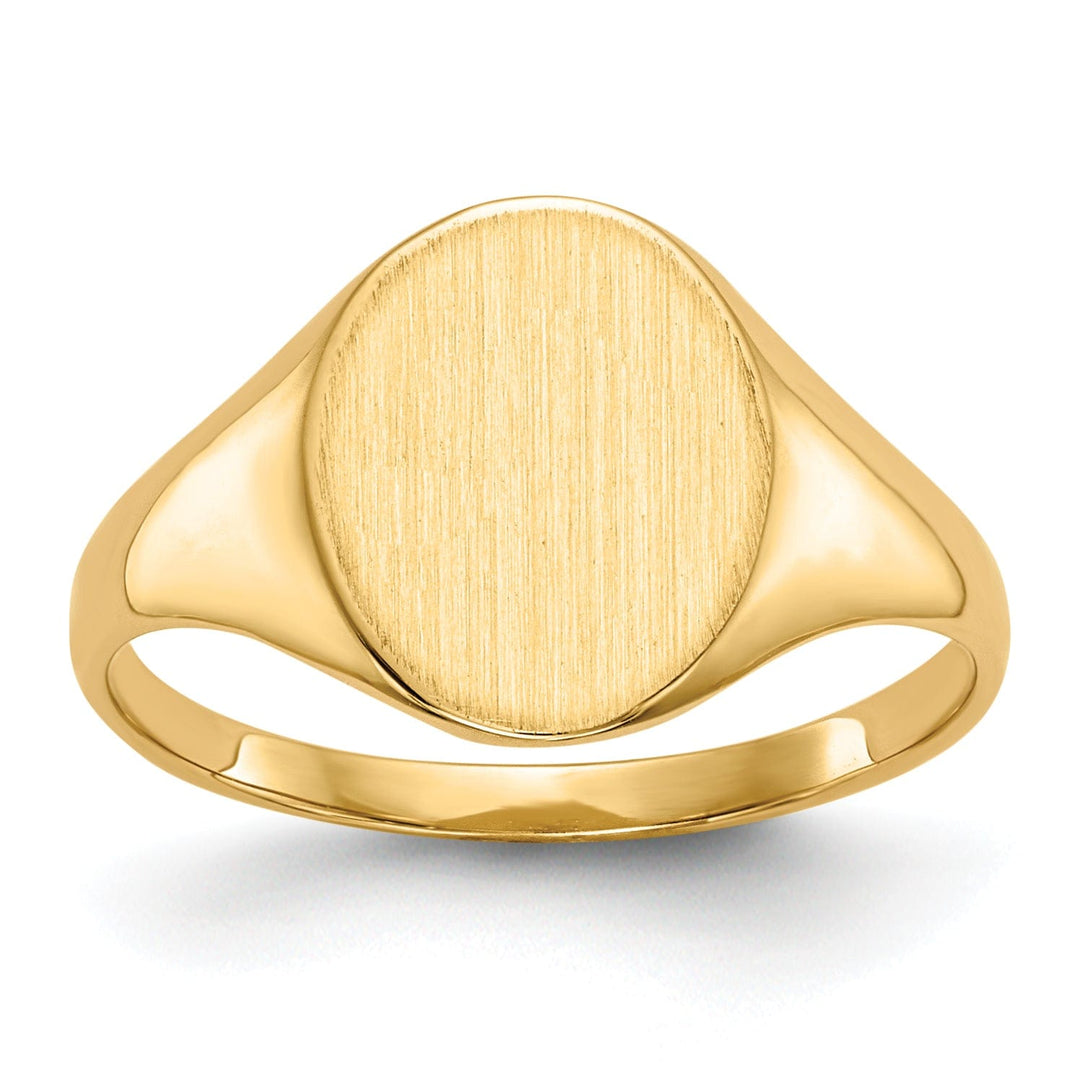Lovely Rita's Ring Size 4 Custom Sizing Final Sale / No Engraving Needed 14k Yellow Gold Brushed Solid Polished Signet Ring