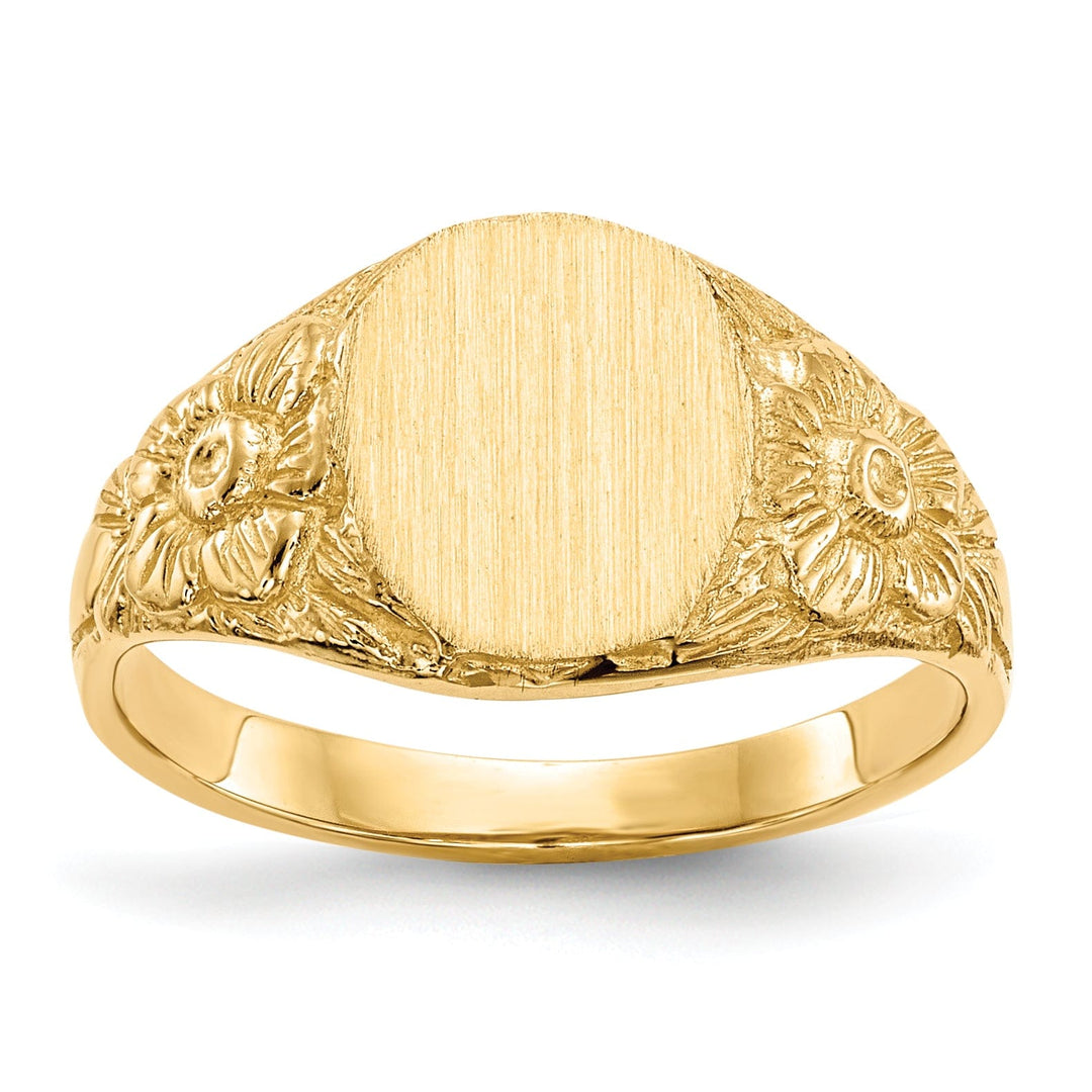 Lovely Rita's Ring Size 4 Custom Sizing Final Sale / No Engraving Needed 14k Yellow Gold Open Back Signet Ring
